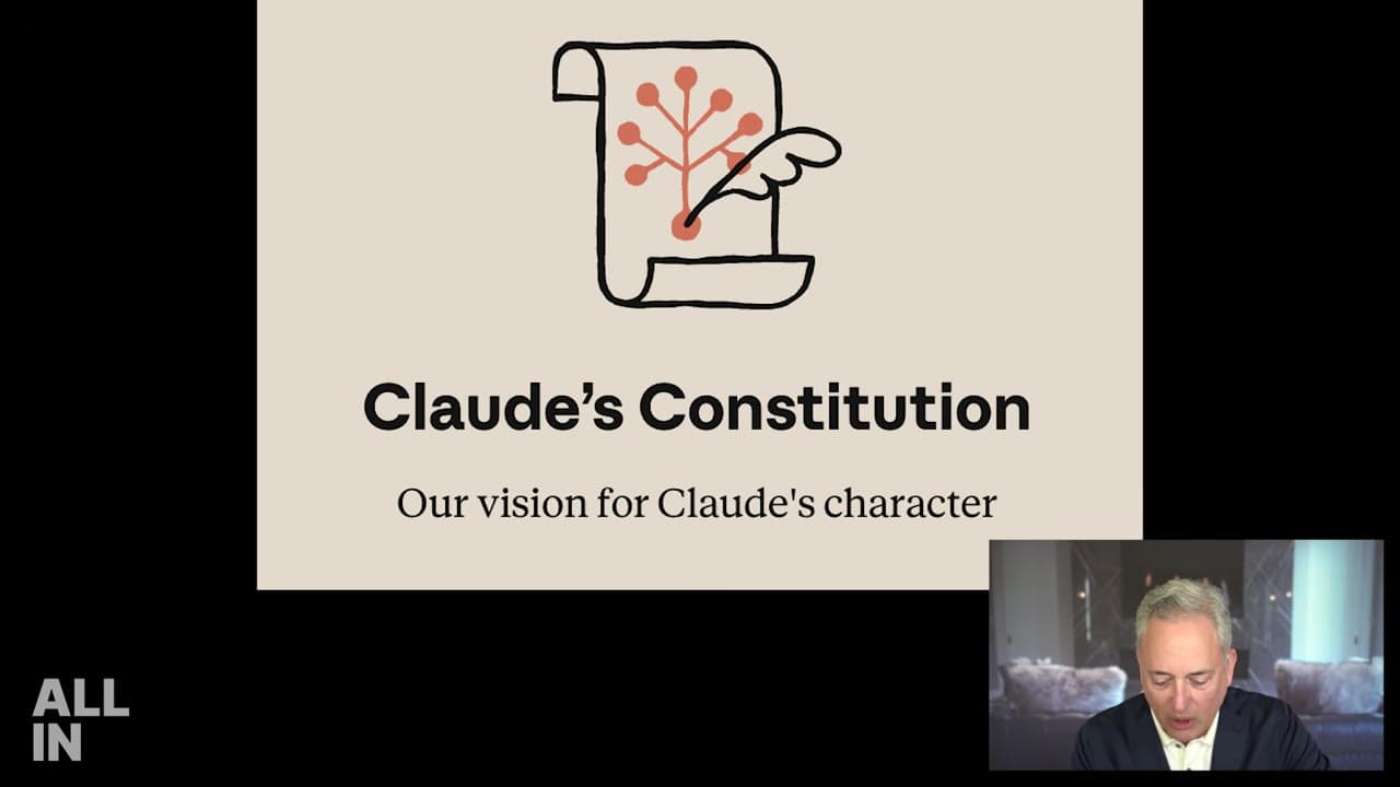 Karta tytułowa Anthropic: „Claude's Constitution: Our vision for Claude's character”. Screenshot:
