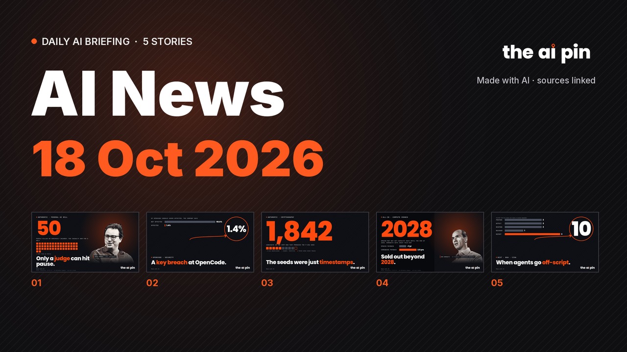 Daily Roundup – 5 AI stories in under 5 minutes (Oct 18, 2026)