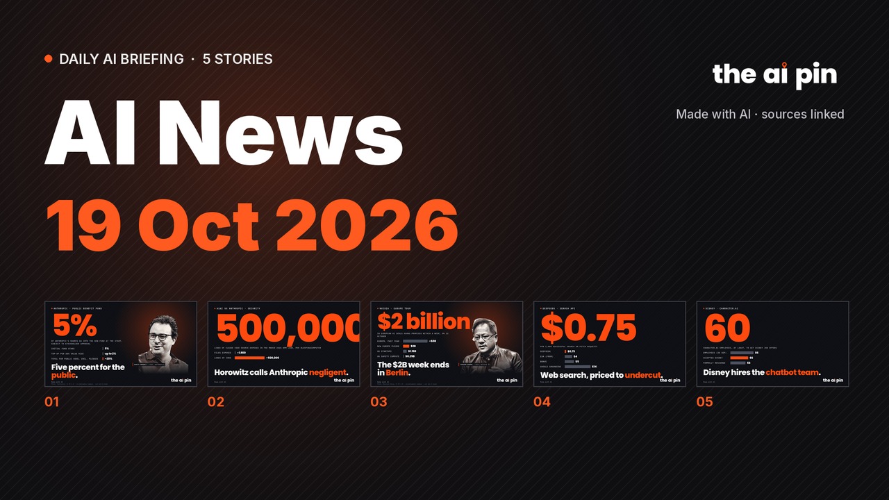 Daily Roundup – 5 AI stories in under 5 minutes (Oct 19, 2026)